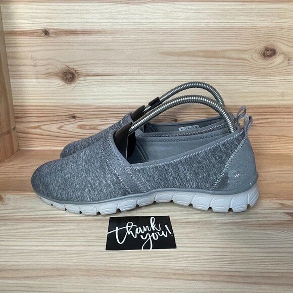 Skechers Air Cooled Memory Foam SN 23436 Slip On Grey Shoes - Picture 3 of 9